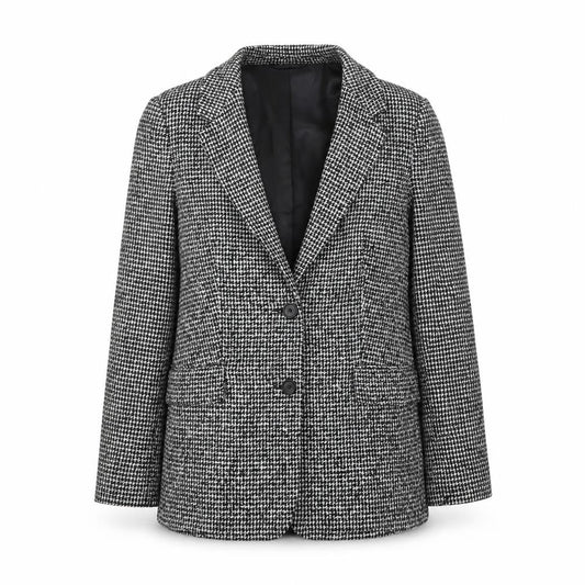 Marks and Spencer Women Black Herringbone Blazer Size 8
