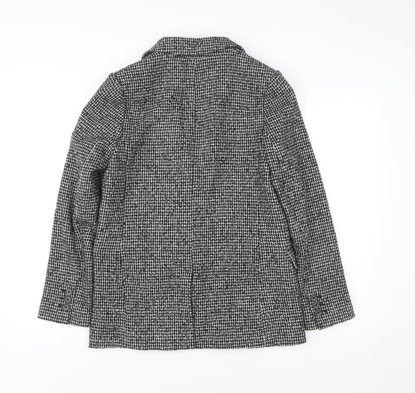 Marks and Spencer Women Black Herringbone Blazer Size 8