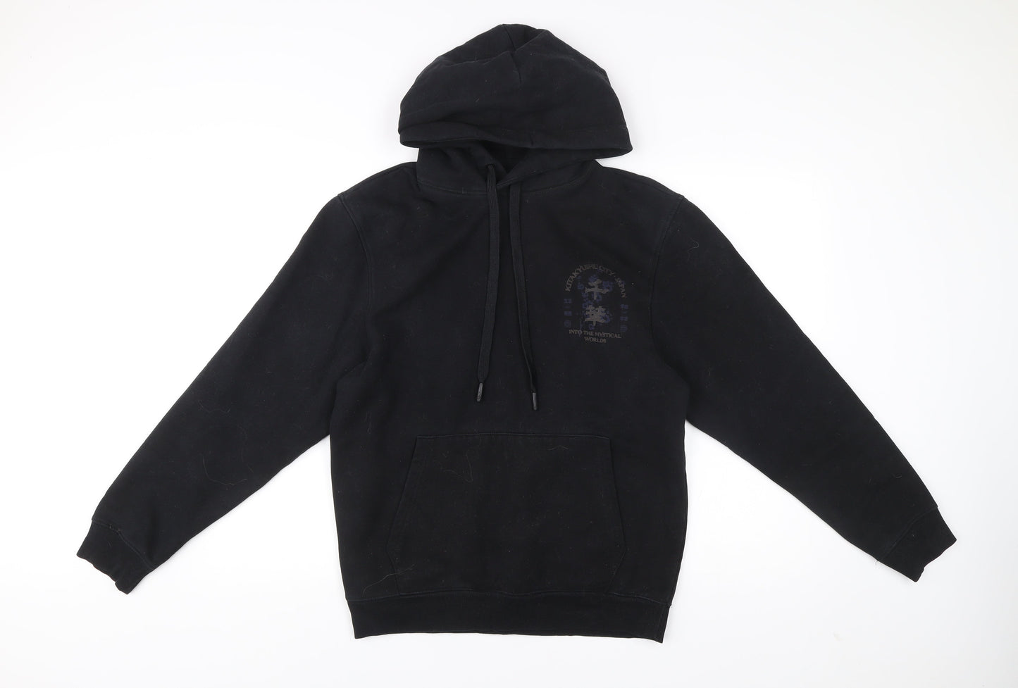 Mens UK Size S River Island Black Pullover Hoodie