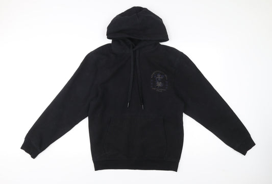 Mens UK Size S River Island Black Pullover Hoodie