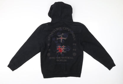 Mens UK Size S River Island Black Pullover Hoodie