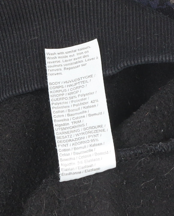 Mens UK Size S River Island Black Pullover Hoodie
