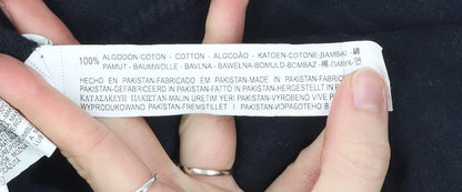 Zara Man Black Bomber Jacket Men XL 42 Stand Collar Cotton