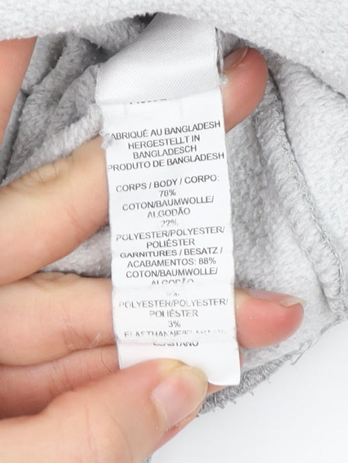 Topman Men’s Grey Pullover Hoodie Small Regular Fleece Cotton Blend