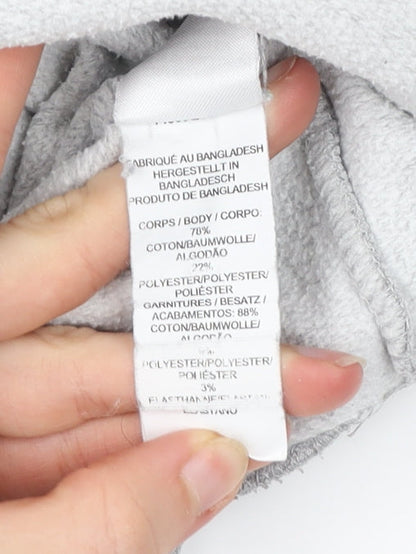 Topman Men’s Grey Pullover Hoodie Small Regular Fleece Cotton Blend