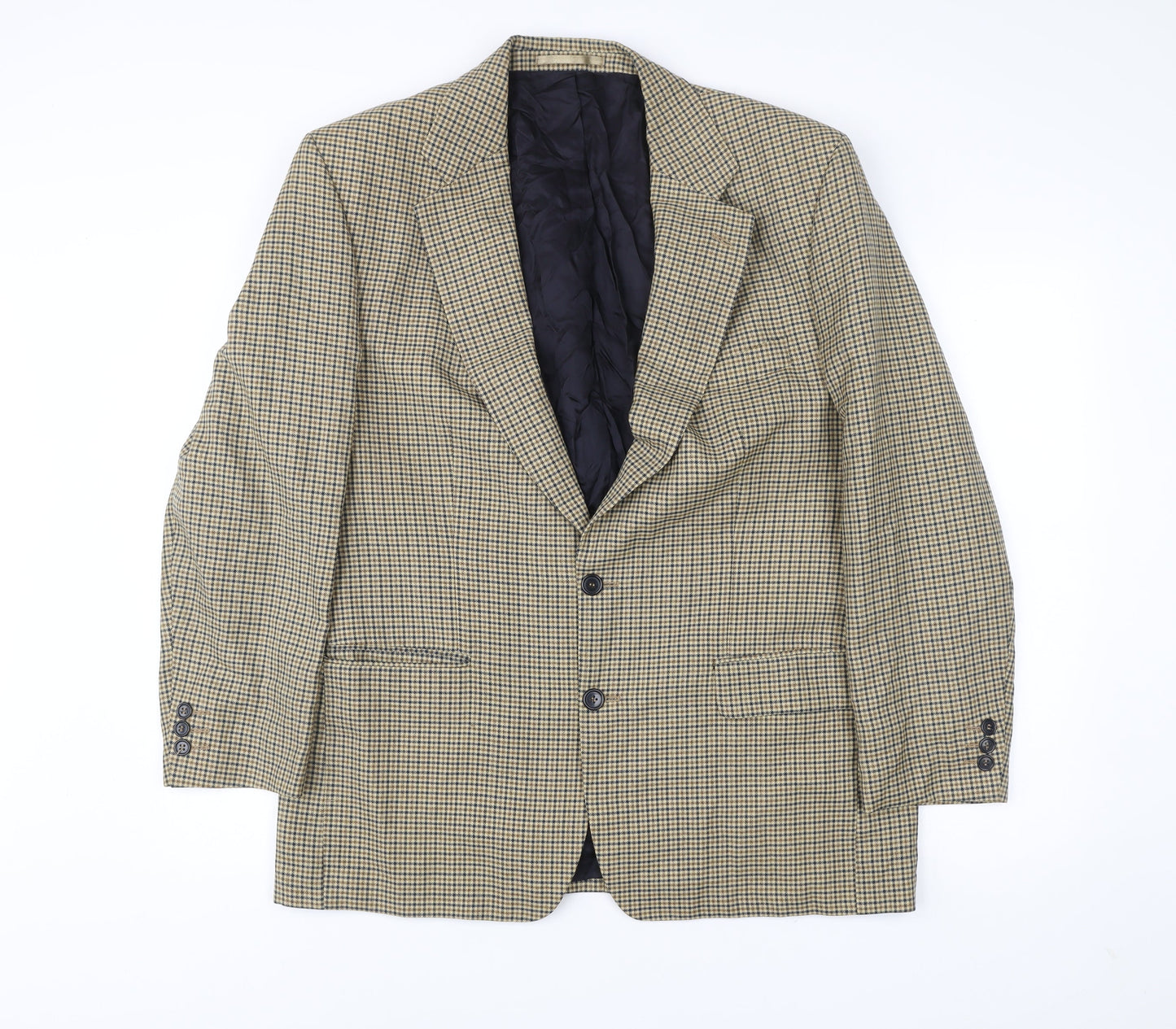 Mr Harry Men's Brown Checked Wool Blend Blazer Jacket 42R