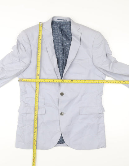 Next Men’s Grey Cotton Blazer Jacket 40R Regular Fit