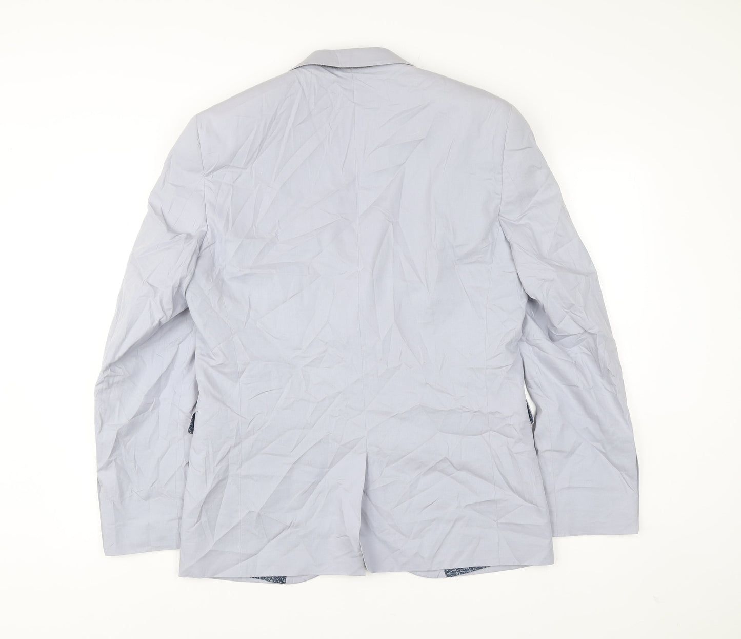 Next Men’s Grey Cotton Blazer Jacket 40R Regular Fit