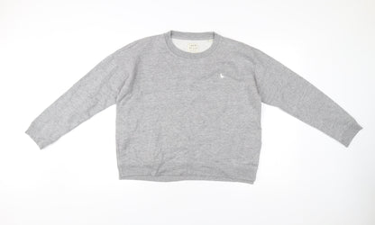 Jack Wills Womens Grey Crew Neck Sweatshirt UK 12 Cotton Blend