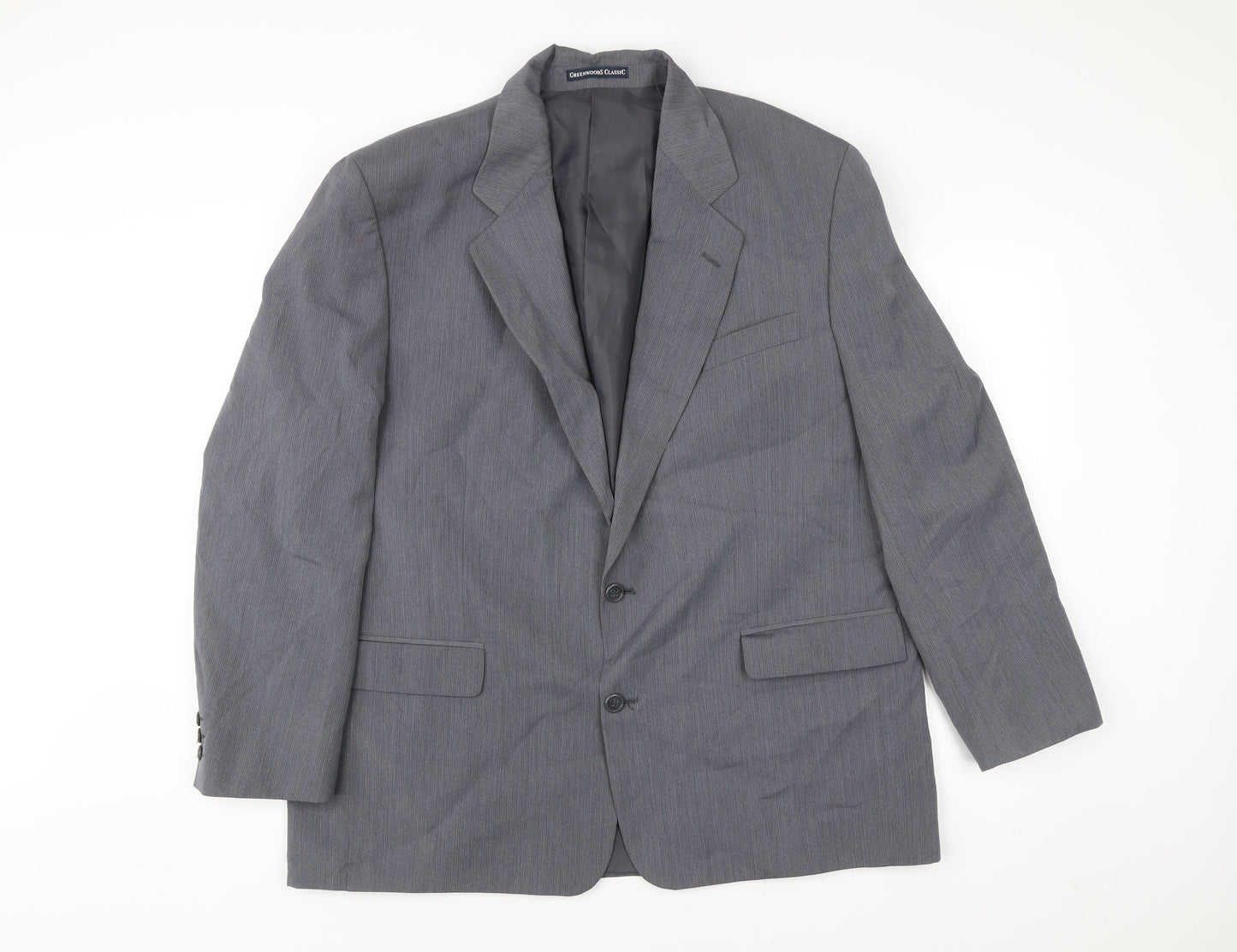 Greenwoods Classic Men's Grey 46R Wool Blend Blazer Jacket