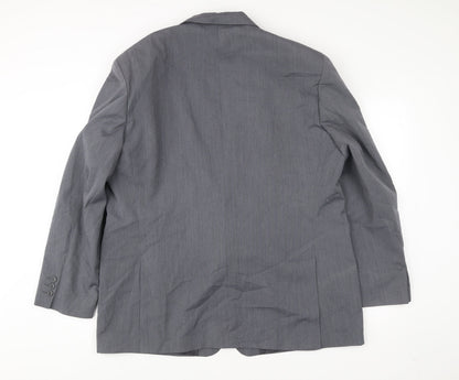 Greenwoods Classic Men's Grey 46R Wool Blend Blazer Jacket