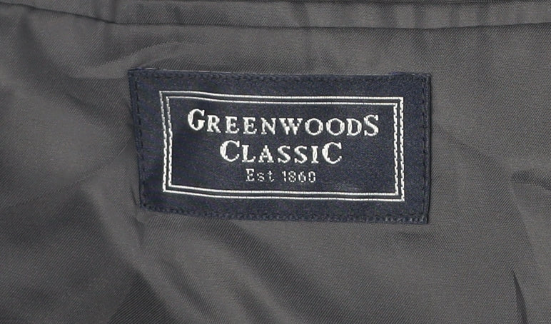 Greenwoods Classic Men's Grey 46R Wool Blend Blazer Jacket