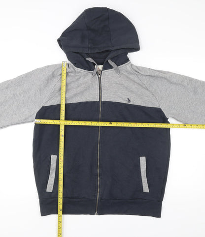 Penguin by Munsingwear Men's XL Blue Grey Full Zip Hoodie