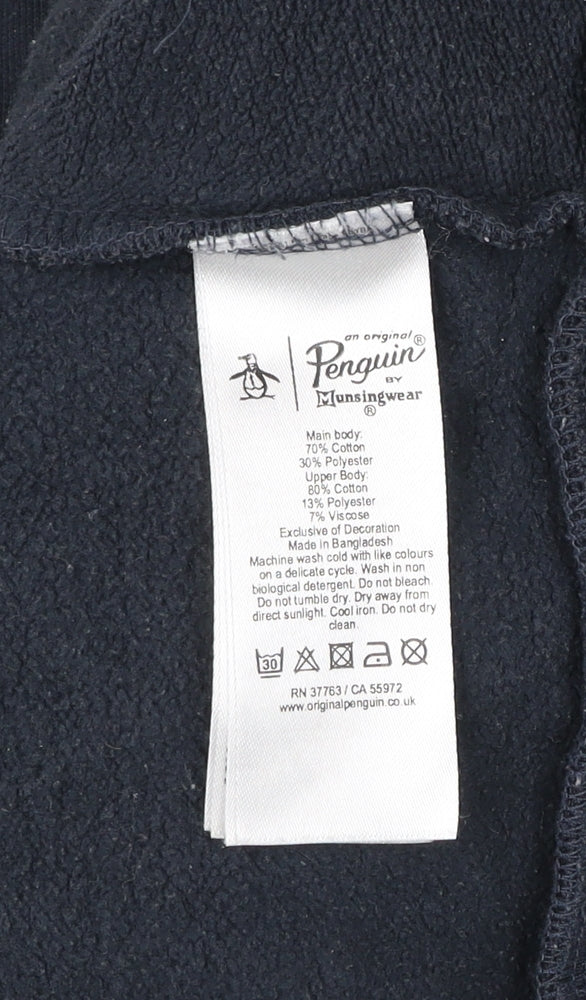 Penguin by Munsingwear Men's XL Blue Grey Full Zip Hoodie