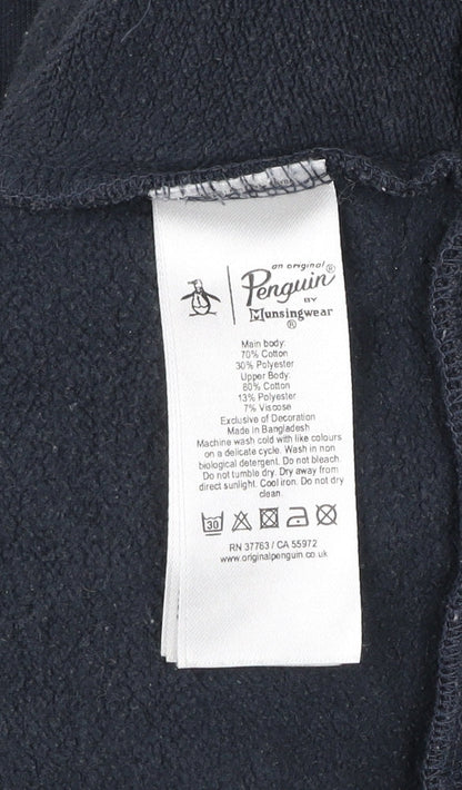 Penguin by Munsingwear Men's XL Blue Grey Full Zip Hoodie