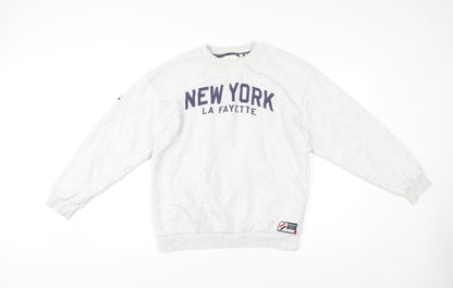 Superdry Men’s Grey Graphic Sweatshirt XS Pullover Crew Neck