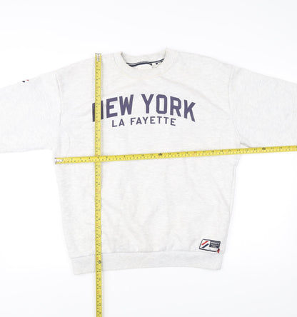 Superdry Men’s Grey Graphic Sweatshirt XS Pullover Crew Neck