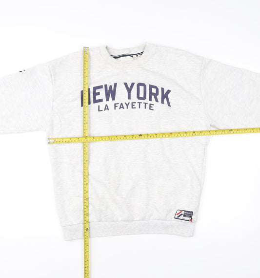 Superdry Men’s Grey Graphic Sweatshirt XS Pullover Crew Neck