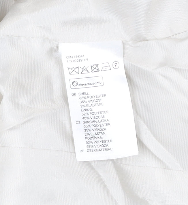 H&M Womens Ivory Blazer UK 6 Slim Fit Single Breasted Jacket