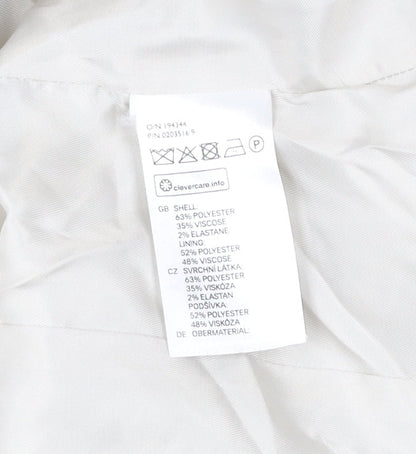 H&M Womens Ivory Blazer UK 6 Slim Fit Single Breasted Jacket