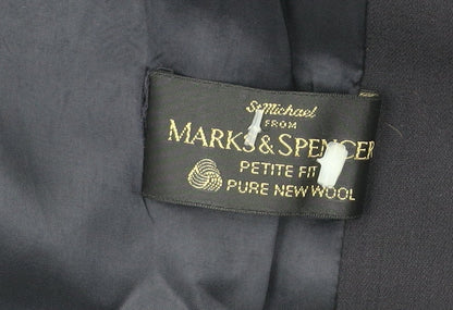 Marks and Spencer Women’s Blue Wool Petite Fit Suit Jacket UK 16