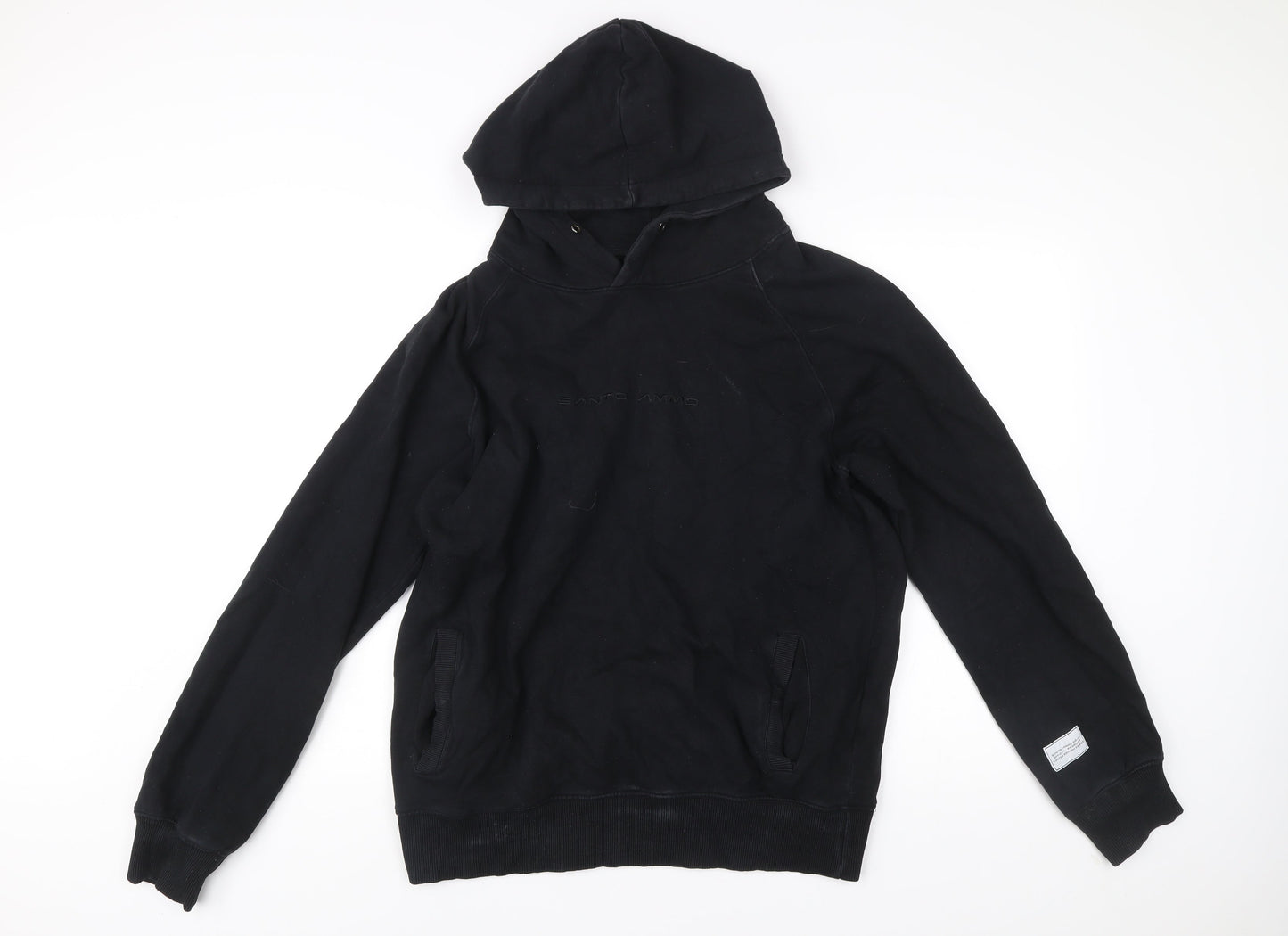 Santo Ammo Men’s Black Pullover Hoodie L Graphic Angel Print