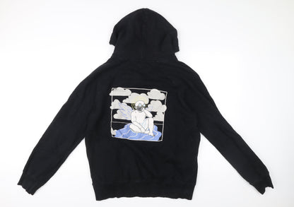Santo Ammo Men’s Black Pullover Hoodie L Graphic Angel Print