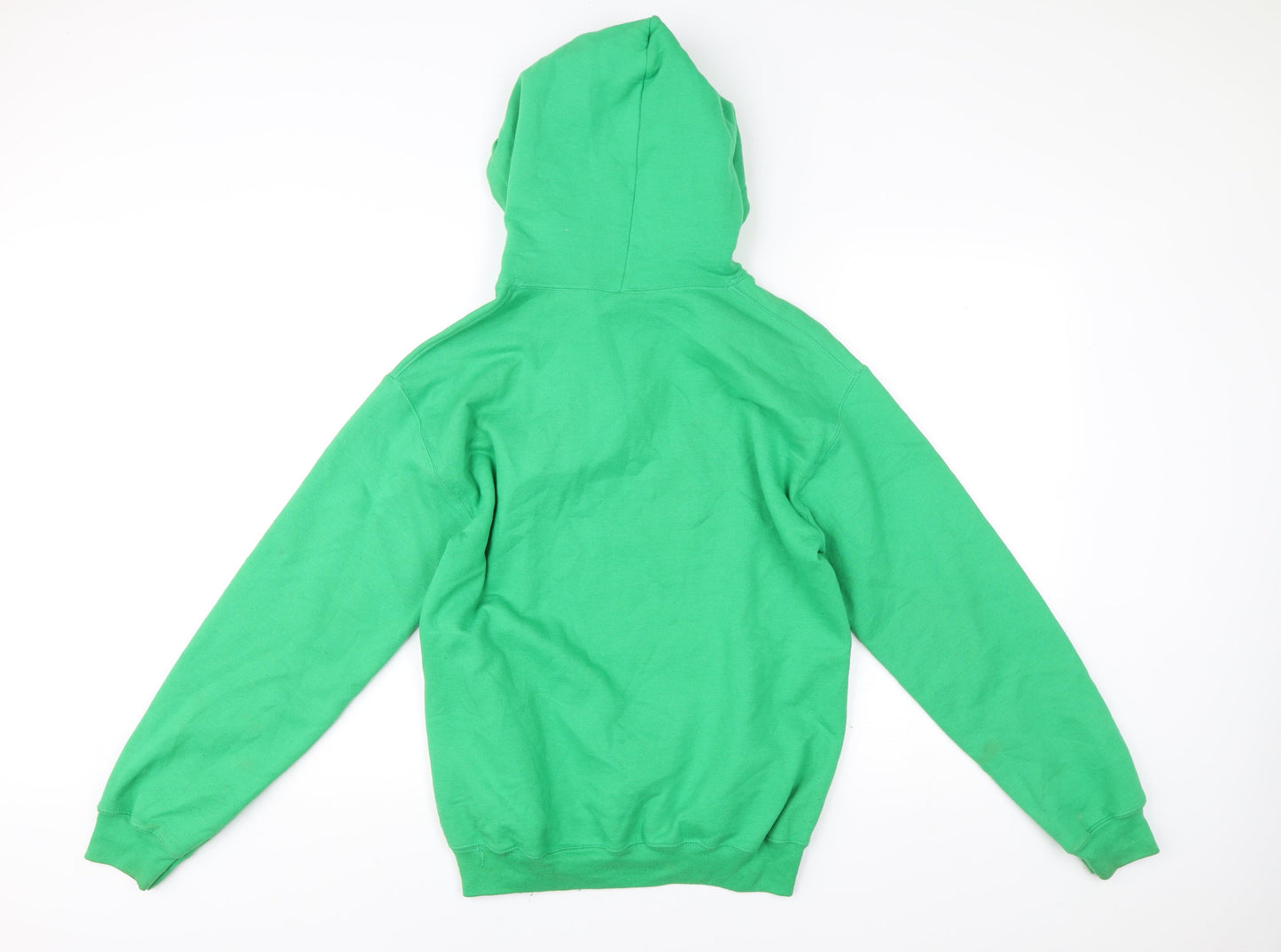 Mens UK Size S Gildan Green Pullover Hoodie