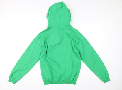 Mens UK Size S Gildan Green Pullover Hoodie