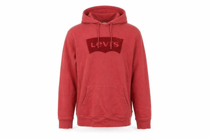 Mens UK Size M Levi's Red Pullover Hoodie