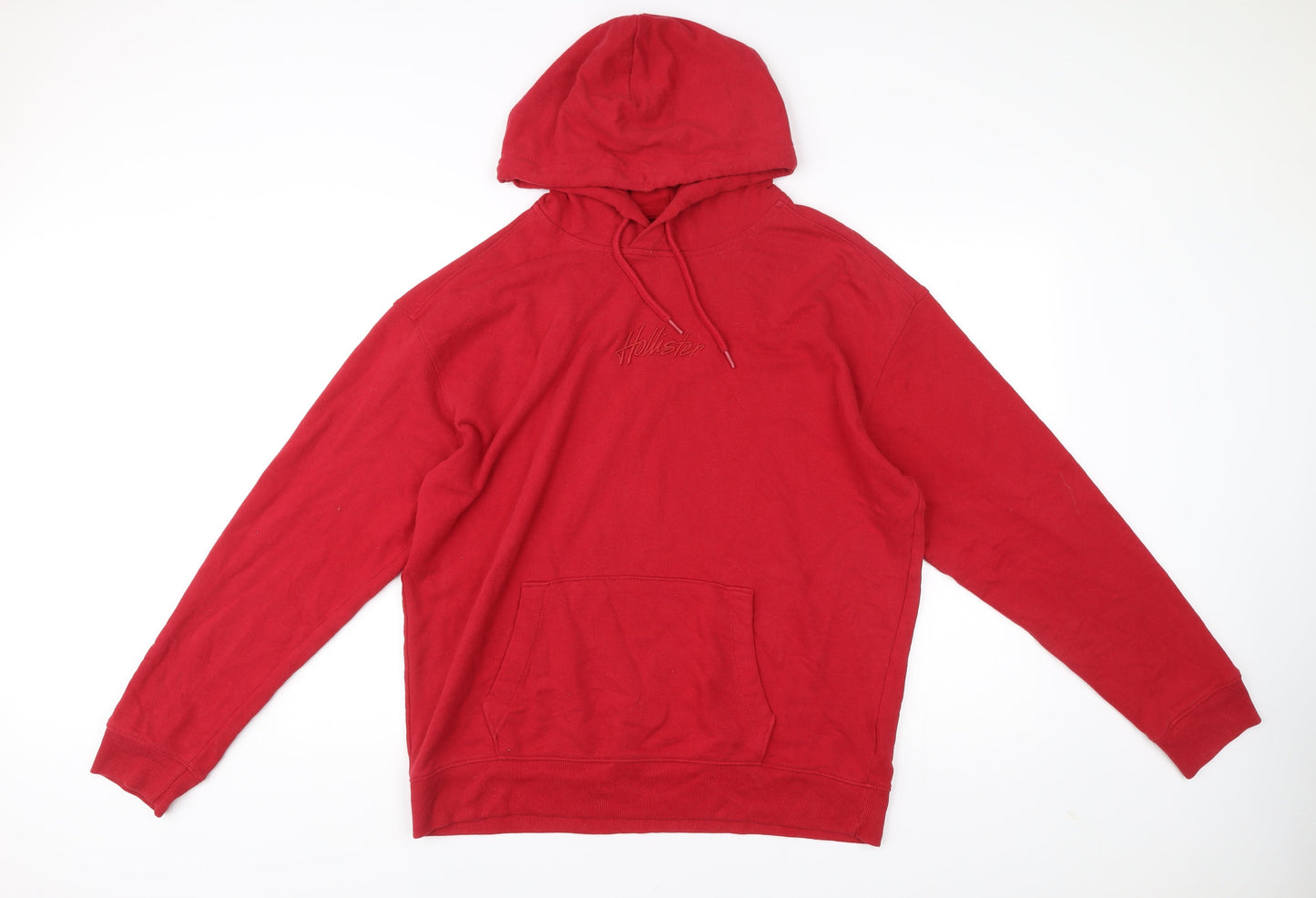 Mens UK Size XL Hollister Red Pullover Hoodie
