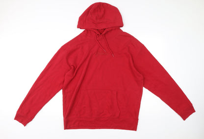 Mens UK Size XL Hollister Red Pullover Hoodie