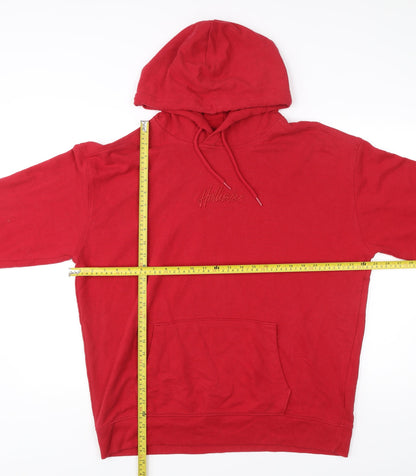 Mens UK Size XL Hollister Red Pullover Hoodie