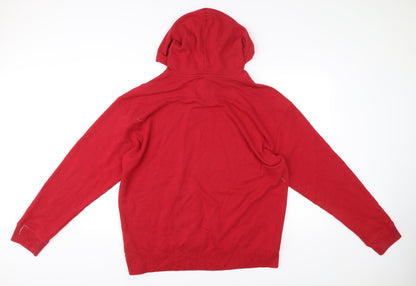 Mens UK Size XL Hollister Red Pullover Hoodie