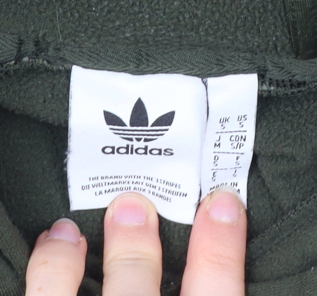 Mens UK Size S adidas Green Pullover Hoodie