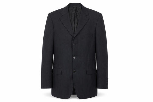 A2Bay Limited Edition Men’s Black Pinstripe Wool Blazer Jacket Size 42