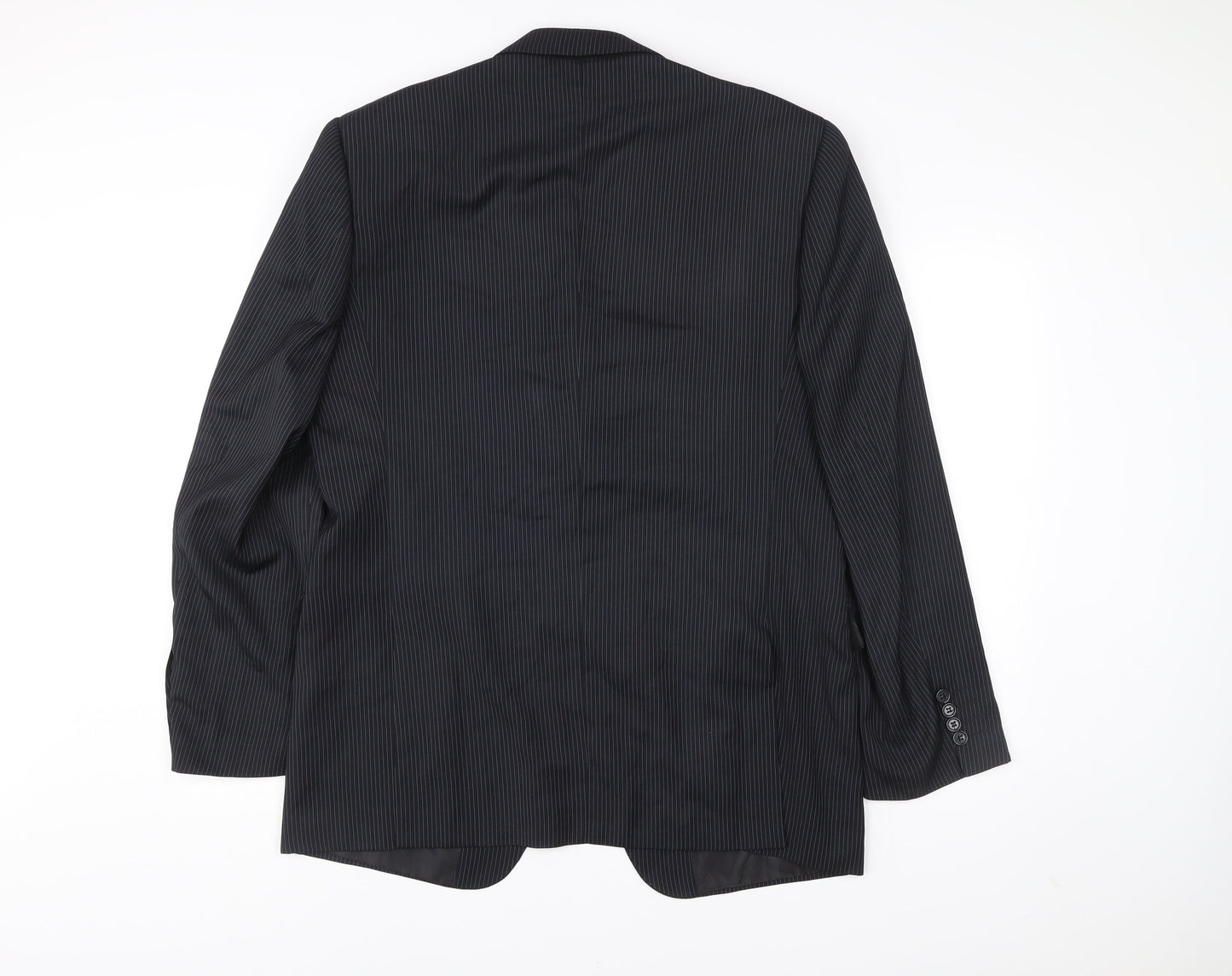 A2Bay Limited Edition Men’s Black Pinstripe Wool Blazer Jacket Size 42