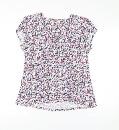 Laura Ashley Women’s Multicoloured Floral T-Shirt UK 18 Cotton Modal
