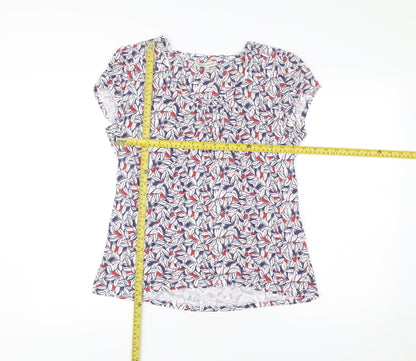 Laura Ashley Women’s Multicoloured Floral T-Shirt UK 18 Cotton Modal