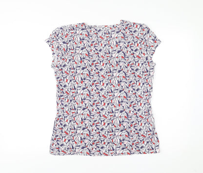 Laura Ashley Women’s Multicoloured Floral T-Shirt UK 18 Cotton Modal