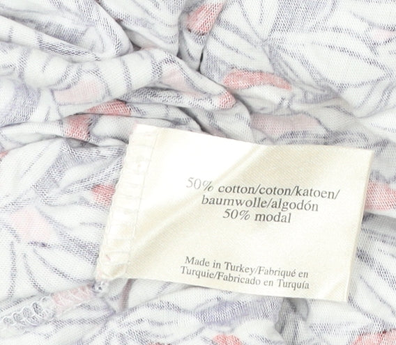 Laura Ashley Women’s Multicoloured Floral T-Shirt UK 18 Cotton Modal