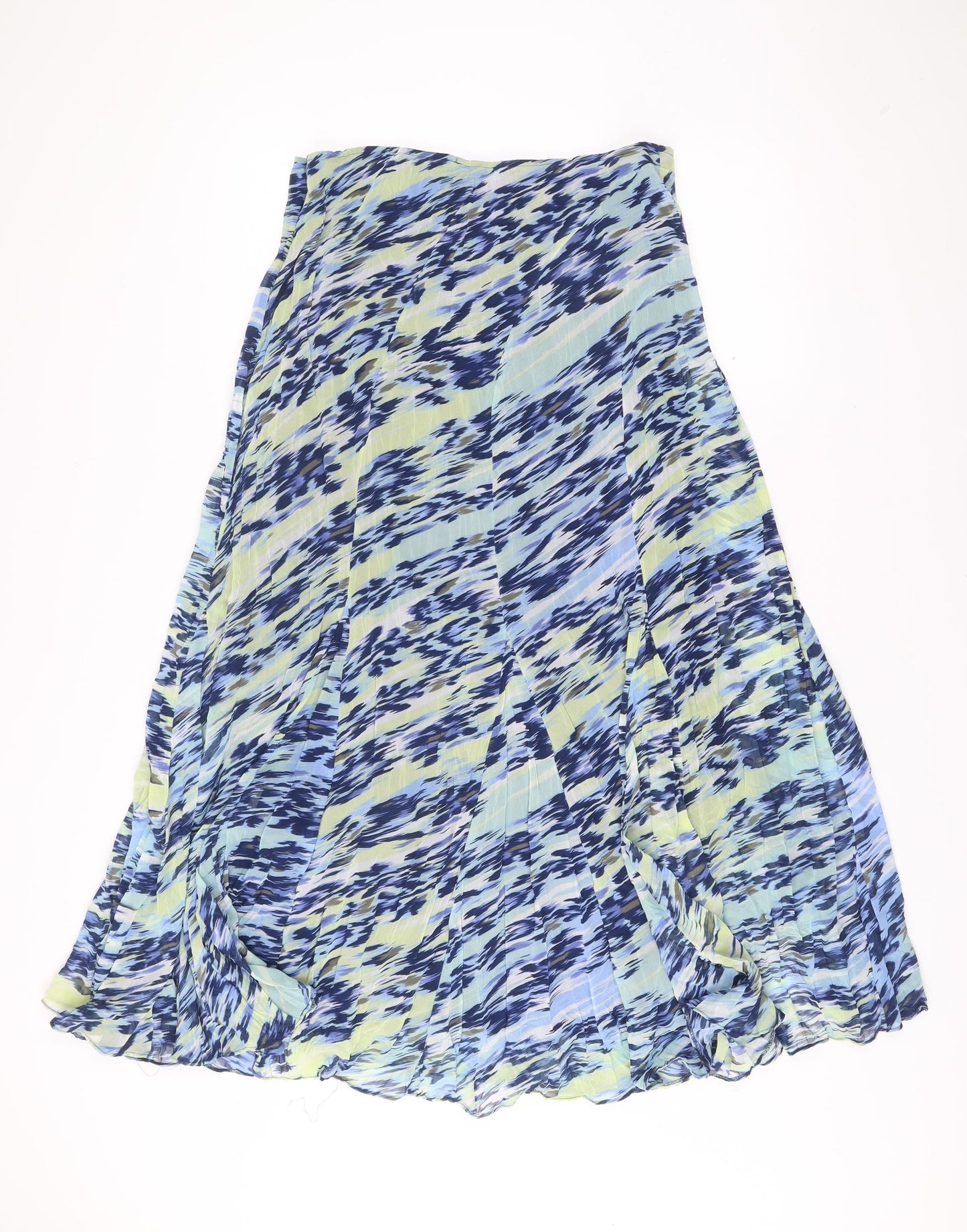 Marks and Spencer Womens Midi Pleated Skirt Size 12 Multicoloured Polyester