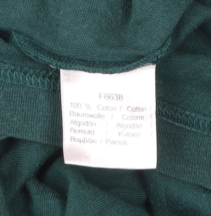 Lacoste Men’s Green Small Regular Fit Logo T-Shirt Cotton