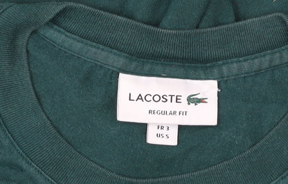 Lacoste Men’s Green Small Regular Fit Logo T-Shirt Cotton