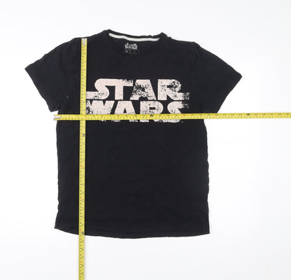 Star Wars Men’s Black Medium Graphic Logo Movie T-Shirt
