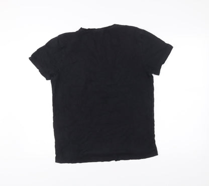 Star Wars Men’s Black Medium Graphic Logo Movie T-Shirt