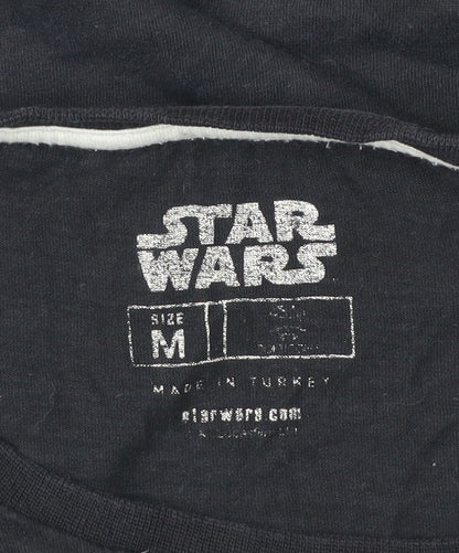 Star Wars Men’s Black Medium Graphic Logo Movie T-Shirt