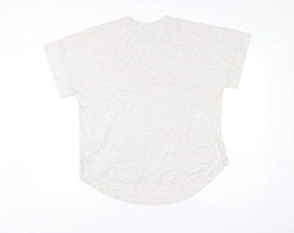 Womens UK Size 12 Ted Baker Beige Basic T-Shirt