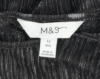 Marks and Spencer Womens Black Size 12 Bodycon Party Dress