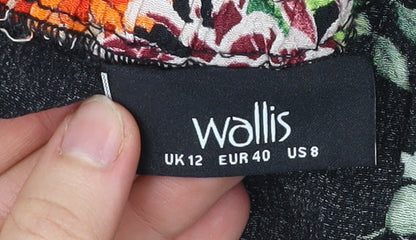 Womens UK Size 12 Wallis Relaxed Fit CasualTravelHoliday Black Trousers